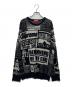 SUPREME（シュプリーム）の古着「Newspaper print sweater」｜ブラック