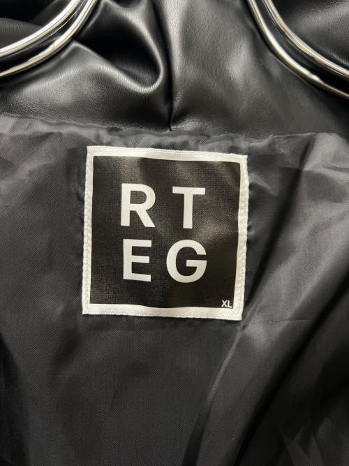 RTEG（アダムスジャグラー）RTEG (アダムスジャグラー) 中綿ジャケット ブラック サイズ:ＸＬの古着・服飾アイテム