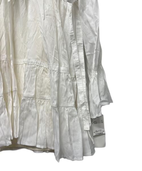 Snidel（スナイデル）Snidel (スナイデル) コットンライクラッフルカラーチュニック ホワイト サイズ:FREEの古着・服飾アイテム