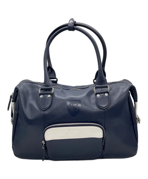 BLACK LABEL CRESTBRIDGE（ブラックレーベル クレストブリッジ）BLACK LABEL CRESTBRIDGE (ブラックレーベル クレストブリッジ) ボストンバッグ ネイビー×ホワイトの古着・服飾アイテム