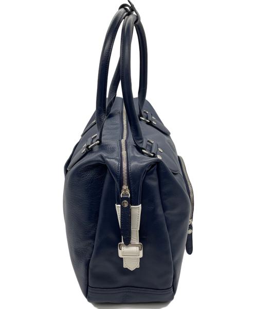 BLACK LABEL CRESTBRIDGE（ブラックレーベル クレストブリッジ）BLACK LABEL CRESTBRIDGE (ブラックレーベル クレストブリッジ) ボストンバッグ ネイビー×ホワイトの古着・服飾アイテム