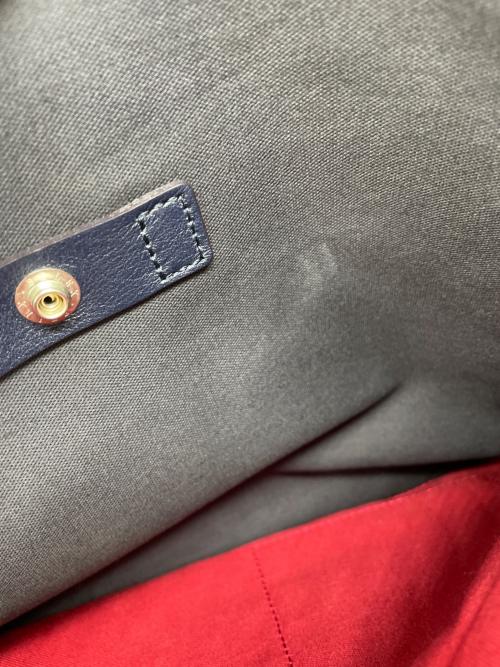 BLACK LABEL CRESTBRIDGE（ブラックレーベル クレストブリッジ）BLACK LABEL CRESTBRIDGE (ブラックレーベル クレストブリッジ) ボストンバッグ ネイビー×ホワイトの古着・服飾アイテム
