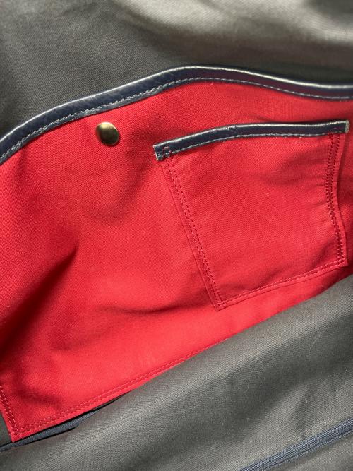 BLACK LABEL CRESTBRIDGE（ブラックレーベル クレストブリッジ）BLACK LABEL CRESTBRIDGE (ブラックレーベル クレストブリッジ) ボストンバッグ ネイビー×ホワイトの古着・服飾アイテム
