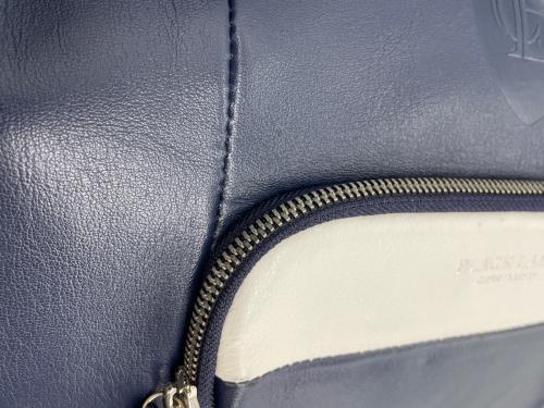 BLACK LABEL CRESTBRIDGE（ブラックレーベル クレストブリッジ）BLACK LABEL CRESTBRIDGE (ブラックレーベル クレストブリッジ) ボストンバッグ ネイビー×ホワイトの古着・服飾アイテム