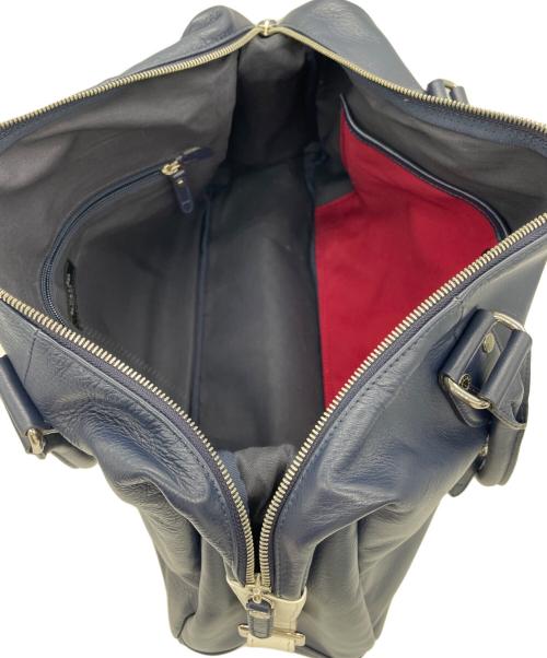 BLACK LABEL CRESTBRIDGE（ブラックレーベル クレストブリッジ）BLACK LABEL CRESTBRIDGE (ブラックレーベル クレストブリッジ) ボストンバッグ ネイビー×ホワイトの古着・服飾アイテム