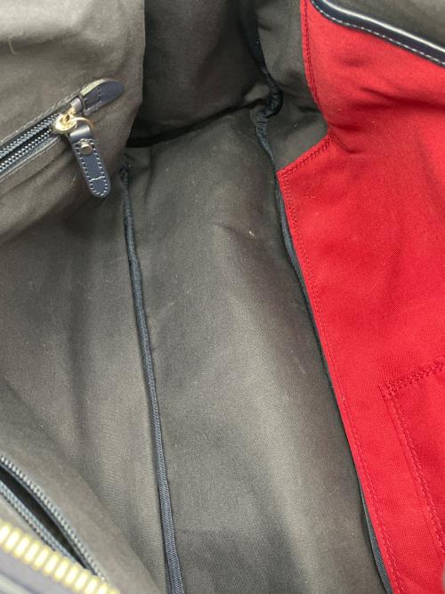 BLACK LABEL CRESTBRIDGE（ブラックレーベル クレストブリッジ）BLACK LABEL CRESTBRIDGE (ブラックレーベル クレストブリッジ) ボストンバッグ ネイビー×ホワイトの古着・服飾アイテム