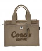 COACHコーチ）の古着「カーゴ トート バッグ 26」｜ベージュ