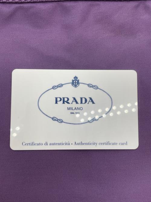 PRADA（プラダ）PRADA (プラダ) ロゴジャガードナイロントートバッグ パープルの古着・服飾アイテム