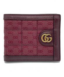 GUCCI（グッチ）の古着「2つ折り財布」｜レッド×ベージュ