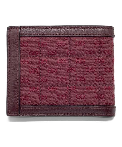 GUCCI（グッチ）GUCCI (グッチ) 2つ折り財布 レッド×ベージュの古着・服飾アイテム