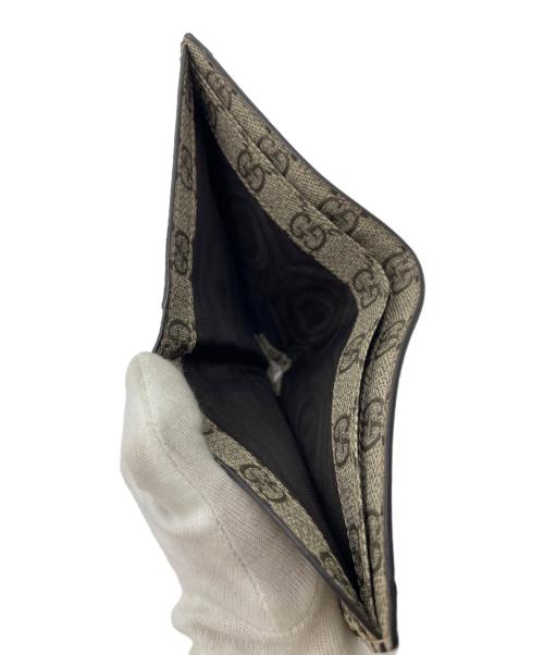 GUCCI（グッチ）GUCCI (グッチ) 2つ折り財布 レッド×ベージュの古着・服飾アイテム