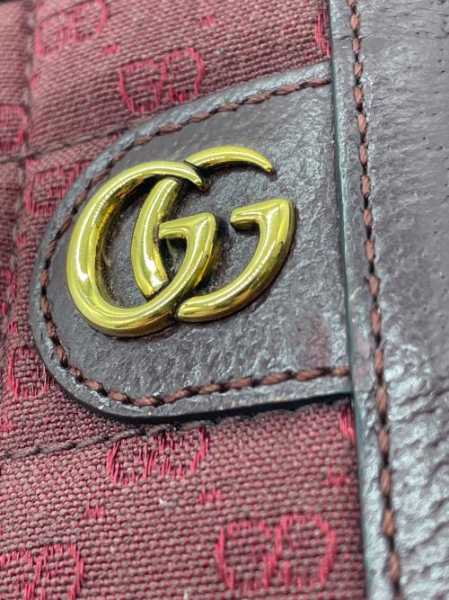 GUCCI（グッチ）GUCCI (グッチ) 2つ折り財布 レッド×ベージュの古着・服飾アイテム