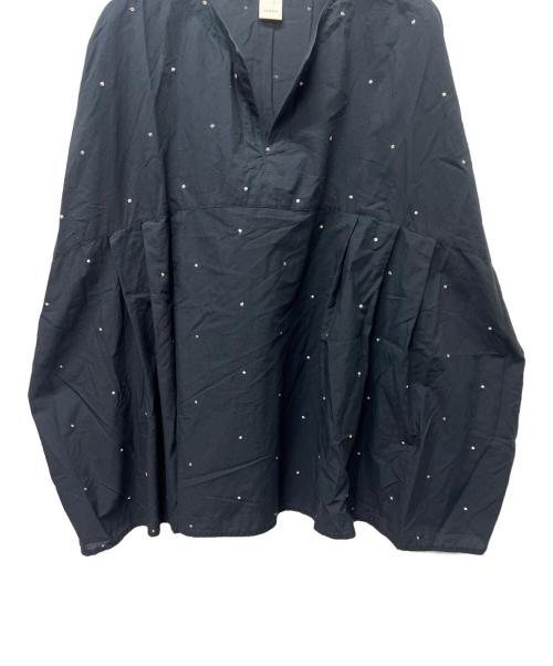 KAGURE（カグレ）KAGURE (カグレ) ドット刺しゅうワイドプルオーバー ネイビー サイズ:FREEの古着・服飾アイテム