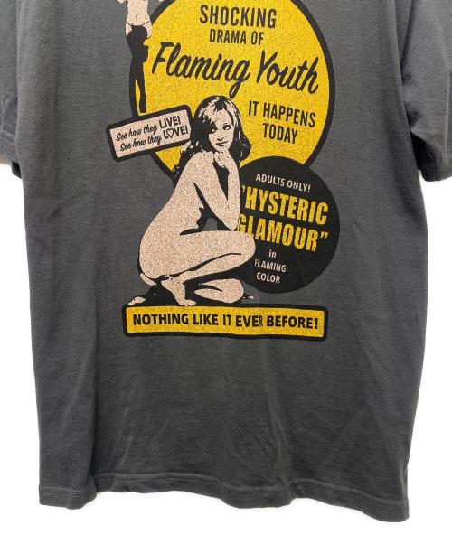 Hysteric Glamour（ヒステリックグラマー）Hysteric Glamour (ヒステリックグラマー) FLAMING YOUTH Tシャツ ブラック サイズ:Sの古着・服飾アイテム