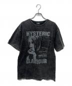 Hysteric Glamourヒステリックグラマー）の古着「ロゴガールプリントTシャツ」｜グレー