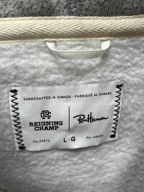 Ron Herman（ロンハーマン）Ron Herman (ロンハーマン) REIGNING CHAMP (レイニングチャンプ) プルオーバーパーカー グレー サイズ:Ｌの古着・服飾アイテム