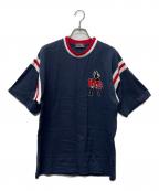 Hysteric Glamourヒステリックグラマー）の古着「HYSTERIC SERVICE Tシャツ」｜ネイビー×レッド