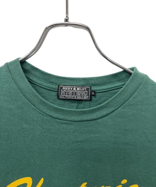 Hysteric Glamour（ヒステリックグラマー）Hysteric Glamour (ヒステリックグラマー) EVERY DAY HOLIDAY Tシャツ グリーン サイズ:Ｌの古着・服飾アイテム
