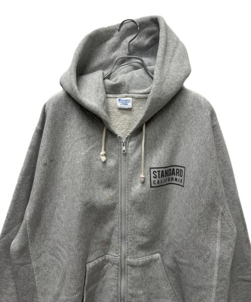 Champion REVERSE WEAVE（チャンピオン リバース ウィーブ）Champion REVERSE WEAVE (チャンピオン リバース ウィーブ) ジップパーカー グレー サイズ:ＸＬの古着・服飾アイテム