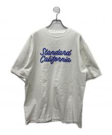 STANDARD CALIFORNIA（スタンダードカリフォルニア）の古着「スクリプトフォントロゴTシャツ」｜ホワイト