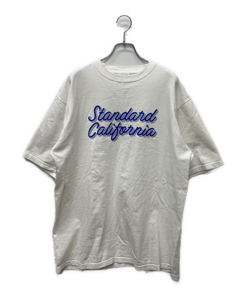 STANDARD CALIFORNIA（スタンダードカリフォルニア）STANDARD CALIFORNIA (スタンダードカリフォルニア) スクリプトフォントロゴTシャツ ホワイト サイズ:ＸＬの古着・服飾アイテム