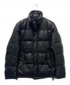 BURBERRY BLACK LABELバーバリーブラックレーベル）の古着「レザーダウンジャケット」｜ブラック