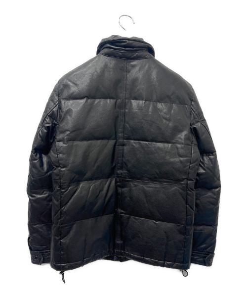 BURBERRY BLACK LABEL（バーバリーブラックレーベル）BURBERRY BLACK LABEL (バーバリーブラックレーベル) レザーダウンジャケット ブラック サイズ:Mの古着・服飾アイテム