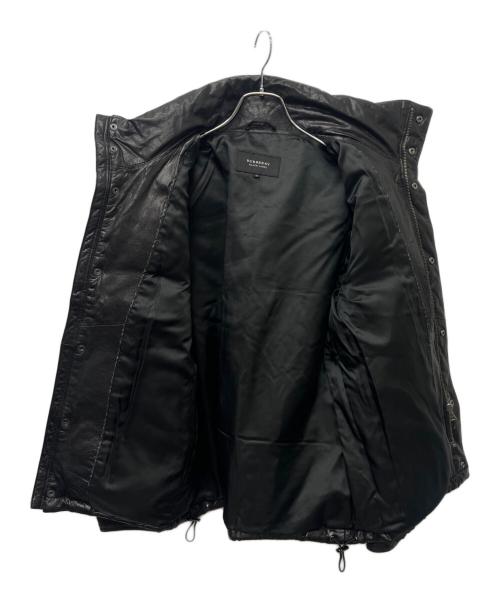 BURBERRY BLACK LABEL（バーバリーブラックレーベル）BURBERRY BLACK LABEL (バーバリーブラックレーベル) レザーダウンジャケット ブラック サイズ:Mの古着・服飾アイテム