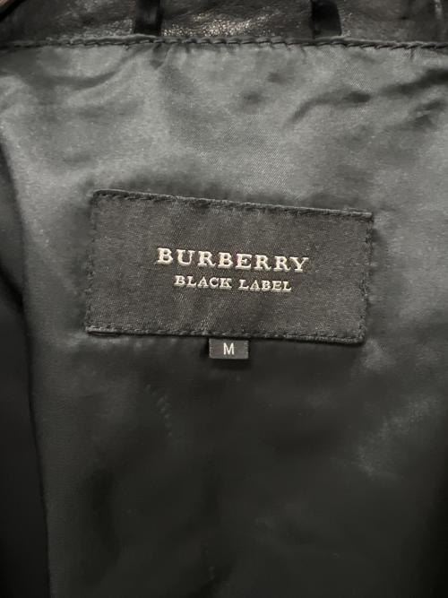 BURBERRY BLACK LABEL（バーバリーブラックレーベル）BURBERRY BLACK LABEL (バーバリーブラックレーベル) レザーダウンジャケット ブラック サイズ:Mの古着・服飾アイテム