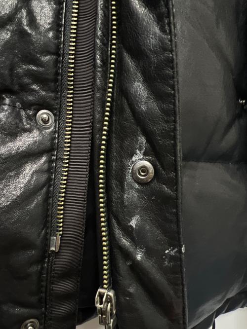 BURBERRY BLACK LABEL（バーバリーブラックレーベル）BURBERRY BLACK LABEL (バーバリーブラックレーベル) レザーダウンジャケット ブラック サイズ:Mの古着・服飾アイテム