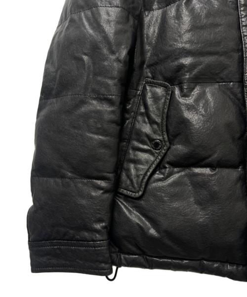 BURBERRY BLACK LABEL（バーバリーブラックレーベル）BURBERRY BLACK LABEL (バーバリーブラックレーベル) レザーダウンジャケット ブラック サイズ:Mの古着・服飾アイテム