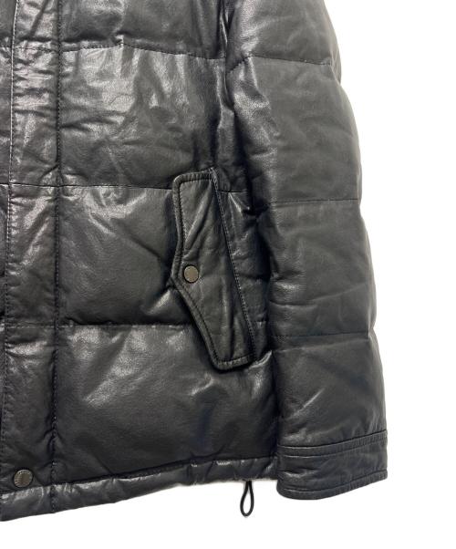 BURBERRY BLACK LABEL（バーバリーブラックレーベル）BURBERRY BLACK LABEL (バーバリーブラックレーベル) レザーダウンジャケット ブラック サイズ:Mの古着・服飾アイテム