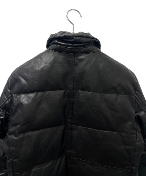 BURBERRY BLACK LABEL（バーバリーブラックレーベル）BURBERRY BLACK LABEL (バーバリーブラックレーベル) レザーダウンジャケット ブラック サイズ:Mの古着・服飾アイテム