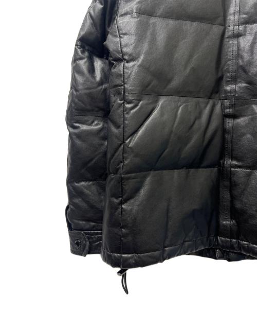 BURBERRY BLACK LABEL（バーバリーブラックレーベル）BURBERRY BLACK LABEL (バーバリーブラックレーベル) レザーダウンジャケット ブラック サイズ:Mの古着・服飾アイテム