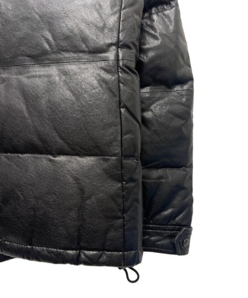 BURBERRY BLACK LABEL（バーバリーブラックレーベル）BURBERRY BLACK LABEL (バーバリーブラックレーベル) レザーダウンジャケット ブラック サイズ:Mの古着・服飾アイテム