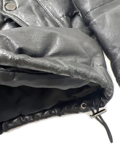 BURBERRY BLACK LABEL（バーバリーブラックレーベル）BURBERRY BLACK LABEL (バーバリーブラックレーベル) レザーダウンジャケット ブラック サイズ:Mの古着・服飾アイテム