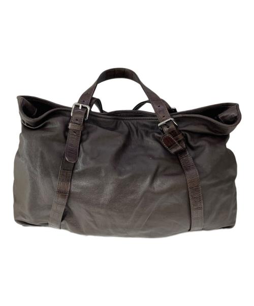GIORGIO ARMANI（ジョルジオアルマーニ）GIORGIO ARMANI (ジョルジオアルマーニ) ラムレザーバッグ ブラウンの古着・服飾アイテム