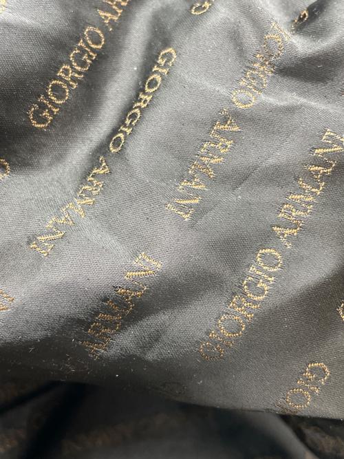 GIORGIO ARMANI（ジョルジオアルマーニ）GIORGIO ARMANI (ジョルジオアルマーニ) ラムレザーバッグ ブラウンの古着・服飾アイテム