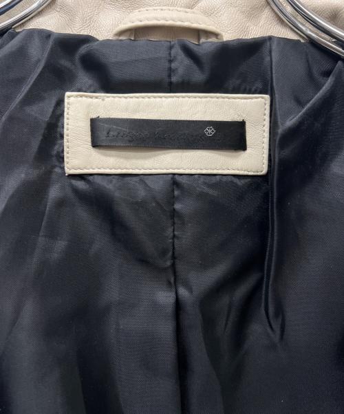 Liugoo Leathers（リューグーレザーズ）Liugoo Leathers (リューグーレザーズ) シングルライダースジャケット ベージュ サイズ:Ｌの古着・服飾アイテム