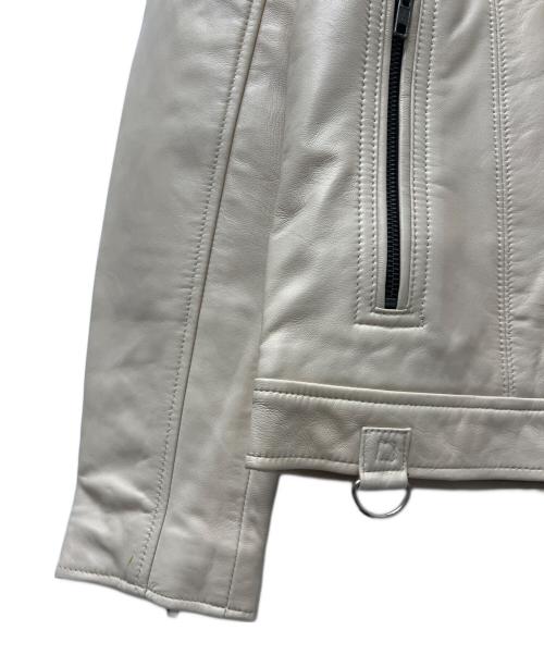 Liugoo Leathers（リューグーレザーズ）Liugoo Leathers (リューグーレザーズ) シングルライダースジャケット ベージュ サイズ:Ｌの古着・服飾アイテム