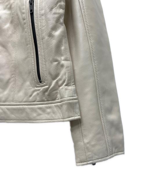 Liugoo Leathers（リューグーレザーズ）Liugoo Leathers (リューグーレザーズ) シングルライダースジャケット ベージュ サイズ:Ｌの古着・服飾アイテム