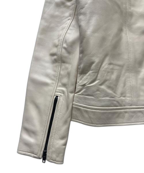 Liugoo Leathers（リューグーレザーズ）Liugoo Leathers (リューグーレザーズ) シングルライダースジャケット ベージュ サイズ:Ｌの古着・服飾アイテム