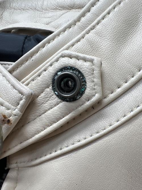 Liugoo Leathers（リューグーレザーズ）Liugoo Leathers (リューグーレザーズ) シングルライダースジャケット ベージュ サイズ:Ｌの古着・服飾アイテム