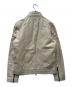 Liugoo Leathers (リューグーレザーズ) シングルライダースジャケット ベージュ サイズ:Ｌ：11000円