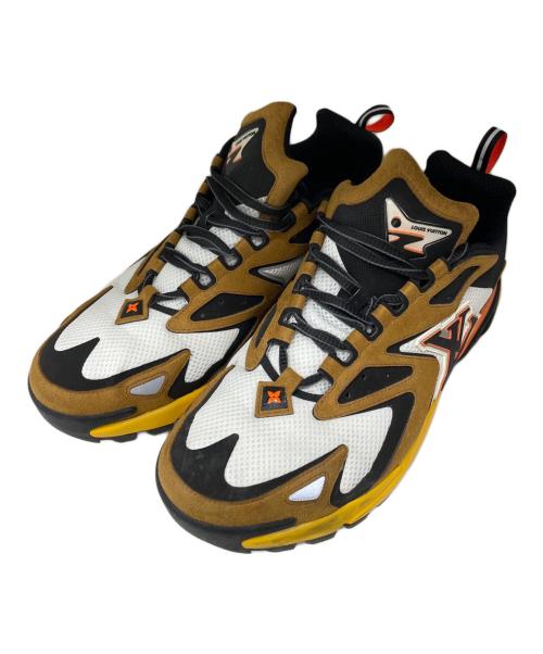 LOUIS VUITTON（ルイ ヴィトン）LOUIS VUITTON (ルイ ヴィトン) Runner Tatic ブラウン×ホワイト サイズ:SIZE 9 1/2の古着・服飾アイテム