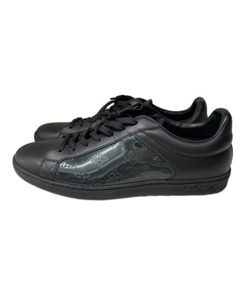 LOUIS VUITTON（ルイ ヴィトン）LOUIS VUITTON (ルイ ヴィトン) ローカットレザースニーカー ブラック サイズ:SIZE 10の古着・服飾アイテム