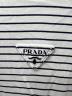 中古・古着 PRADA (プラダ) ボーダーTシャツ ホワイト×ネイビー サイズ:Ｌ：17000円