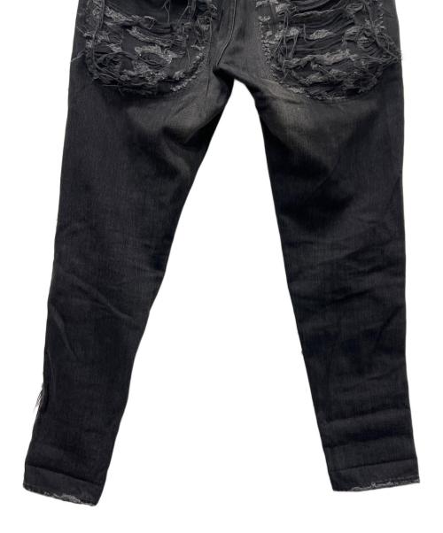 amok（アモク）amok (アモク) ダメージデニムパンツ ブラック サイズ:Mの古着・服飾アイテム
