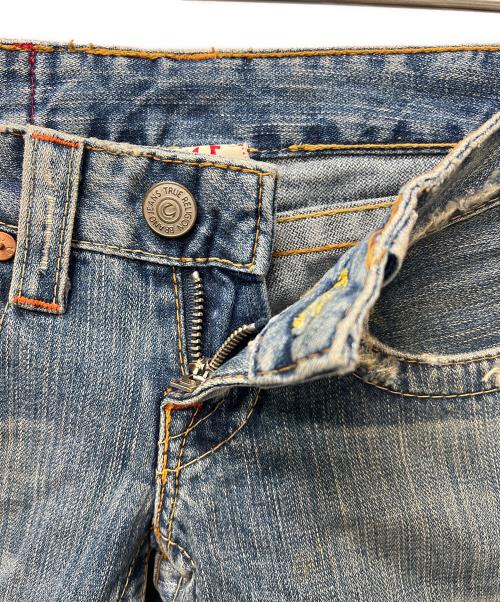 TRUE RELIGION（トゥルー レリジョン）TRUE RELIGION (トゥルー レリジョン) ダメージフレアデニム インディゴ サイズ:23の古着・服飾アイテム