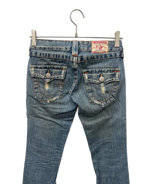 TRUE RELIGION（トゥルー レリジョン）TRUE RELIGION (トゥルー レリジョン) ダメージフレアデニム インディゴ サイズ:23の古着・服飾アイテム